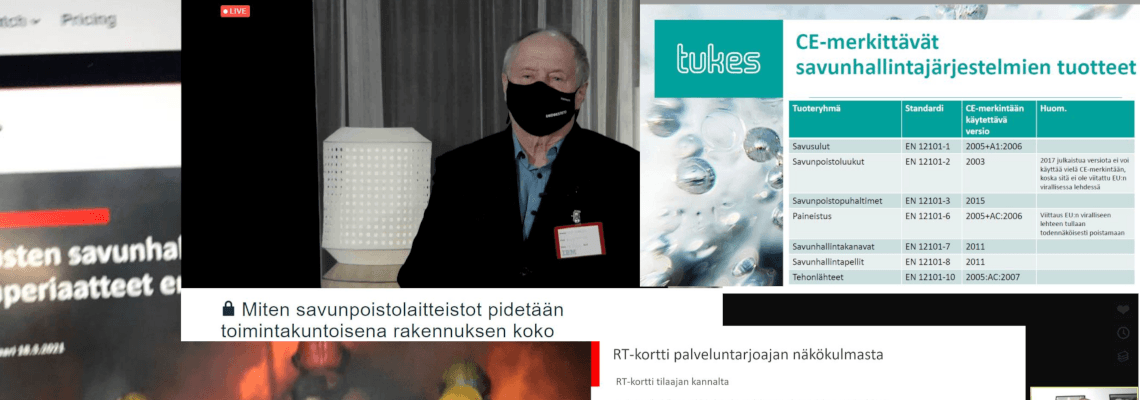 Rakennusten savunhallinta- ja savunpoistolaitteistojen kunnossapito -seminaari