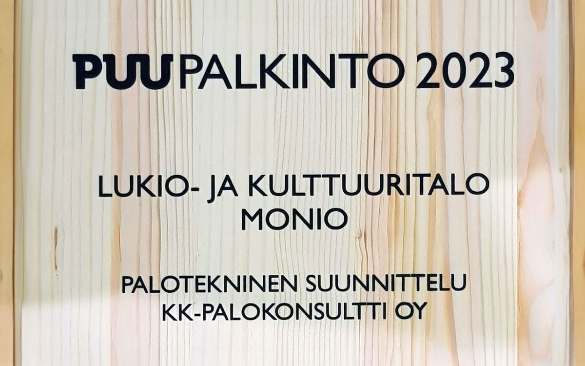 Puupalkinto 2023, Lukio- ja kulttuuritalo Monio